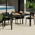 thumbnail image 1 of WestinTrends Playa 59" Iron Metal Outdoor Rectangular Patio Dining Table For 6, Black, 1 of 15
