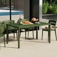 thumbnail image 1 of WestinTrends Playa 59" Iron Metal Outdoor Rectangular Patio Dining Table For 6, Olive Green, 1 of 16