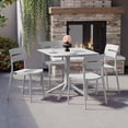 thumbnail image 1 of WestinTrends Playa Modern 5-Piece Resin Patio Dining Table Set with Stackable Patio Dining Chairs, Gray, 1 of 6