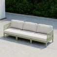 thumbnail image 1 of WestinTrends Playa Modern Polypropylene Resin 3 Seat Outdoor Patio Sofa, Green, 1 of 15