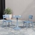 thumbnail image 1 of WestinTrends Playa Outdoor Modern Stackable Plastic Patio Dining Chairs (Set of 2), Blue, 1 of 14