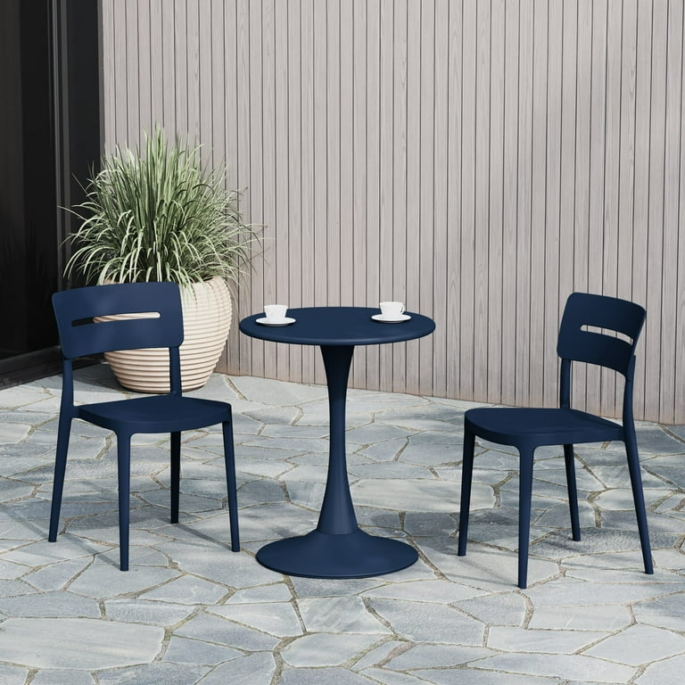 WestinTrends Playa Outdoor Modern Stackable Plastic Patio Dining