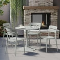 thumbnail image 1 of WestinTrends Playa Outdoor Modern Stackable Plastic Patio Dining Chairs (Set of 4), Gray, 1 of 14
