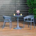 thumbnail image 1 of WestinTrends Playa Outdoor Modern Stackable Plastic Resin Patio Dining Armchair (Set of 2), French Blue, 1 of 13