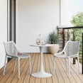 thumbnail image 1 of WestinTrends Playa Outdoor Stackable Modern Plastic Dining Chairs (Set of 2), Gray, 1 of 13