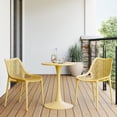 thumbnail image 1 of WestinTrends Playa Outdoor Stackable Modern Plastic Dining Chairs (Set of 2), Yellow, 1 of 13