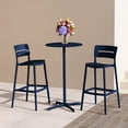 thumbnail image 1 of WestinTrends Playa Stackable Polypropylene Resin Plastic Outdoor Patio Bar Stools (Set of 2), Navy Blue, 1 of 13