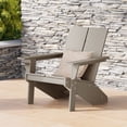 thumbnail image 1 of WestinTrends Riviera Outdoor HDPE Modern Adirondack Chair with Cup Holder, Weathered Wood, 1 of 9