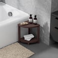 thumbnail image 1 of WestinTrends Sage HDPE Plastic Waterproof Shower Corner Bench, Dark Brown, 1 of 8