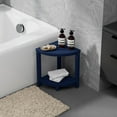 thumbnail image 1 of WestinTrends Sage HDPE Plastic Waterproof Shower Corner Bench, Navy Blue, 1 of 16