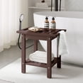 thumbnail image 1 of WestinTrends Sage HDPE Poly Plastic Waterproof Bathroom Shower Bench, Dark Brown, 1 of 10