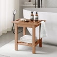 thumbnail image 1 of WestinTrends Sage HDPE Poly Plastic Waterproof Bathroom Shower Bench, Teak, 1 of 13