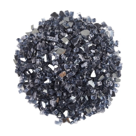 WestinTrends Sansom Outdoor Tempered Glass Rocks Beads for Firepit , Gray Reflective