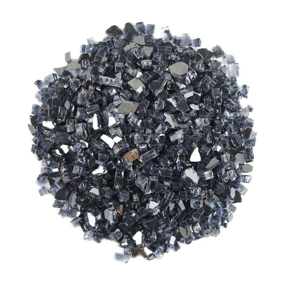 WestinTrends Sansom Outdoor Tempered Glass Rocks Beads for Firepit , Gray Reflective