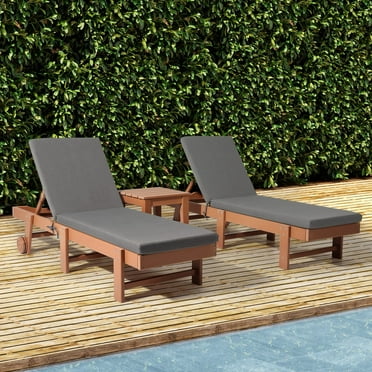 WestinTrends Solace Outdoor Chaise Lounge Chair Cushions Set of 2, 74" x 22.5", Grey