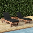 thumbnail image 1 of WestinTrends Solace Outdoor Chaise Lounge Chair Cushions Set of 2, 78" x 23", Black, 1 of 4