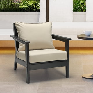 WestinTrends Solace Water Resistant Outdoor 2-Piece Deep Set Patio Seat Back Chair Cushions, 25 x 25, Beige