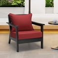 thumbnail image 1 of WestinTrends Solace Water Resistant Outdoor 2-Piece Deep Set Patio Seat Back Chair Cushions, 25 x 25, Red, 1 of 6