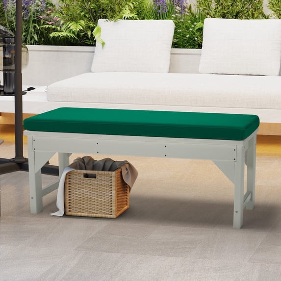 WestinTrends Solace Water Resistant Outdoor Patio Bench Seat Cushion, 48 x 18, Green