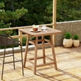 thumbnail image 1 of WestinTrends Outdoor 37" Counter Height HDPE Patio Square Bar Table, Teak, 1 of 7