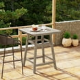 thumbnail image 1 of WestinTrends Outdoor 37" Counter Height HDPE Patio Square Bar Table, Weathered Wood, 1 of 7