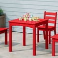 thumbnail image 1 of WestinTrends Treehouse Kids 24" Wide HDPE Plastic Childrens Square Dinner Table, Red, 1 of 16