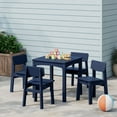 thumbnail image 1 of WestinTrends Treehouse Kids 5-Piece Modern HDPE Dining Table and Chairs Set, Navy Blue, 1 of 15