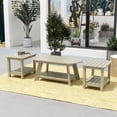 thumbnail image 1 of WestinTrends Tuscany 3-Piece HIPS Outdoor Adirondack Coffee Table and Two Side Table Set, Weathered Gray, 1 of 5