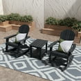 thumbnail image 1 of WestinTrends Tuscany 3-Piece HIPS Outdoor Rocking Adirondack Chair With Side Table, Black, 1 of 5