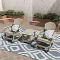 thumbnail image 1 of WestinTrends Tuscany 3-Piece HIPS Outdoor Rocking Adirondack Chair With Side Table, Weathered Gray, 1 of 5