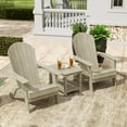 thumbnail image 1 of WestinTrends Tuscany 3PC HIPS Outdoor Adirondack Seashell Chair Set With Side Table, Weathered Gray, 1 of 5