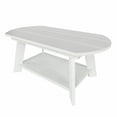thumbnail image 1 of WestinTrends Tuscany Outdoor Coffee Table, Real Wood Like All Weather HIPS 2 Tier Patio Adirondack Coffee Table, White, 1 of 9