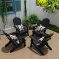 thumbnail image 1 of WestinTrends Tuscany Outdoor Folding Adirondack Seashell Chair (Set of 4), Black, 1 of 5
