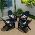 thumbnail image 1 of WestinTrends Tuscany Outdoor Folding Adirondack Seashell Chair (Set of 4), Navy, 1 of 5
