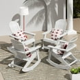 thumbnail image 1 of WestinTrends Tuscany Outdoor Rocking Adirondack Chair (Set of 4), White, 1 of 5