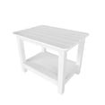 thumbnail image 1 of WestinTrends Tuscany Outdoor Side Table, All Weather HIPS 2 Tier Adirondack Small Patio Table with Storage, White, 1 of 9