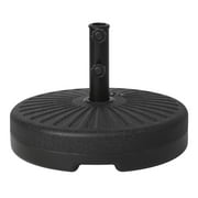 WestinTrends Outdoor Patio Round 20" Water or Sand Fillable Market Umbrella Holder, Free Standing Base in Black