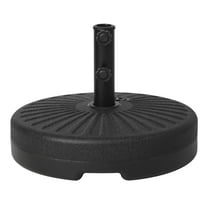 WestinTrends Outdoor Patio Round 20"  Water or Sand Fillable Market Umbrella Holder, Free Standing Base in Black
