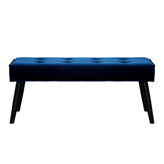 WestinTrends Velvet Tufted Bedroom Bench for Living Room & Entryway