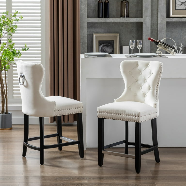 White tufted counter stool new arrivals