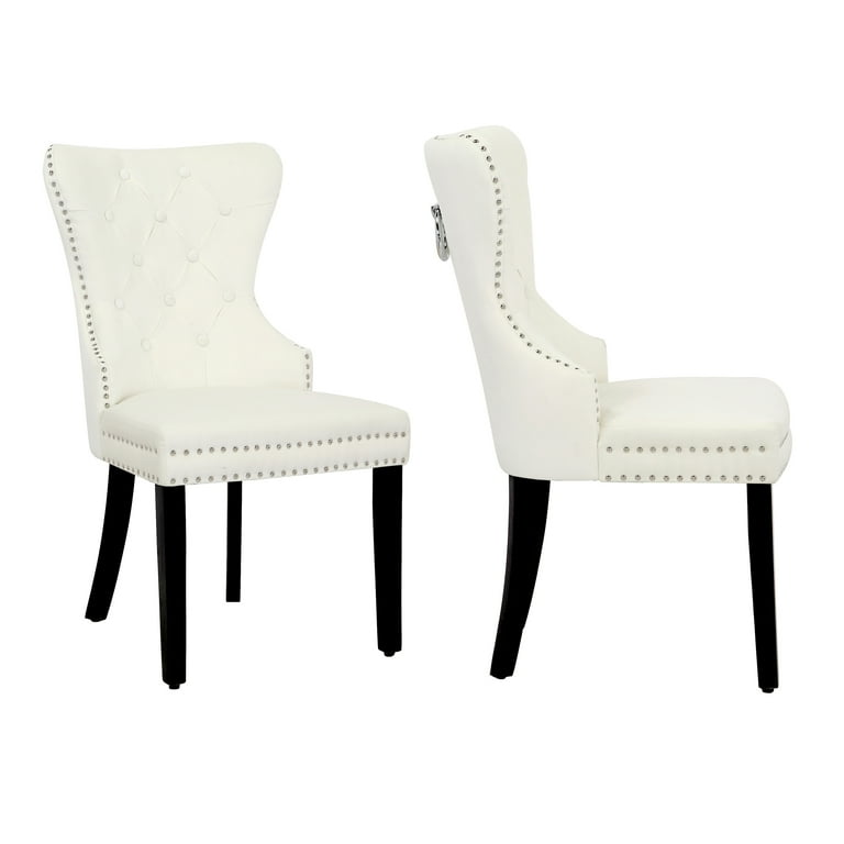 Cream velvet online dining room chairs