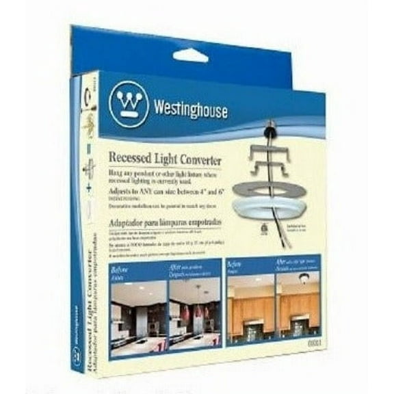 Westinghouse 01011 Recessed Can Light Converter For Hanging Light Fixtures - Quantity of 4