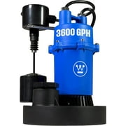 Westinghouse 1/3 HP Submersible Sump Pump with Integrated Vertical Float Switch - Up to 3,600 Gallons Per Hour - Heavy Duty Basement Sump Pump