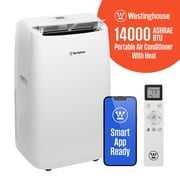Westinghouse 14,000 BTU Portable Air Conditioner with Heat & Dehumidifier, Cools 700 sq. ft., Remote and Smart App