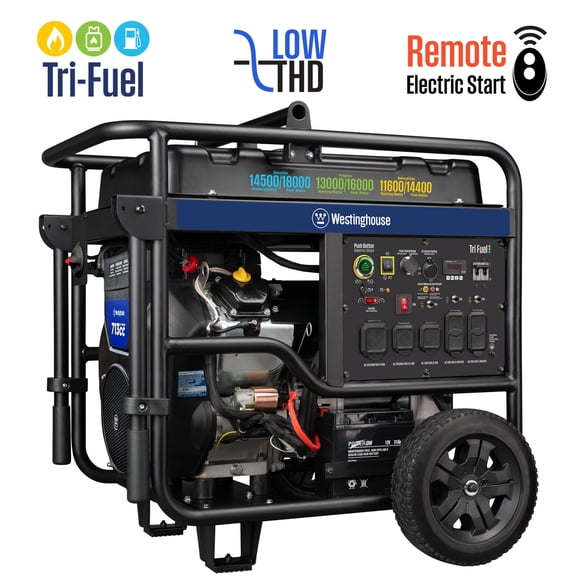 Westinghouse 14,500W Push Button Start Power Generator, CO Sensor