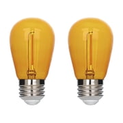 Westinghouse 2 Watt 40 Watt Equivalent Yellow S14 Omni Filament LED Light Bulb Medium E26 Base, 2-Pack