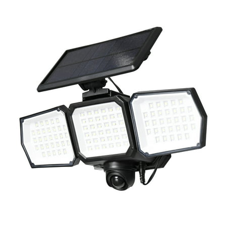 Westinghouse 2000 Lumen LED Triple Head Solar Powered Security Light, Motion Activated in Black Finish, 150-Watt Equivalent
