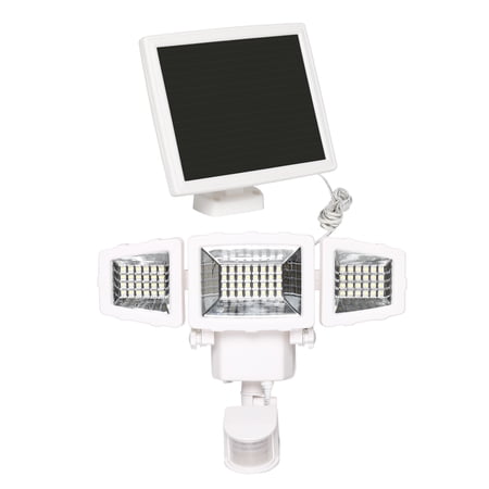 Westinghouse 2000 Lumen LED Triple Head Solar Security Light (White Finish), 55-Watt Equivalent