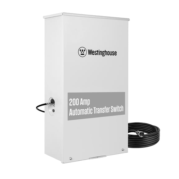 Westinghouse 200A Transfer Switch with Outdoor Enclosure, 120/140 Watt