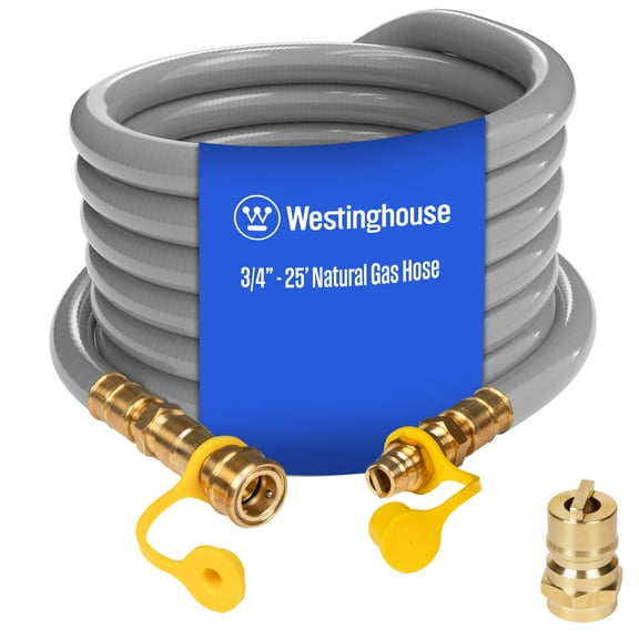 Westinghouse 25-Foot Natural Gas Hose with Adapter, 3/4-Inch Diameter, For Westinghouse Tri Fuel Generators